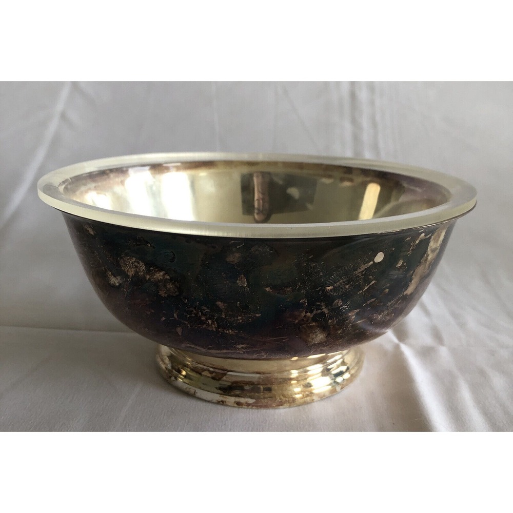 Vintage Gorham 6.5" Silver Plated Bowl with plastic liner YC779